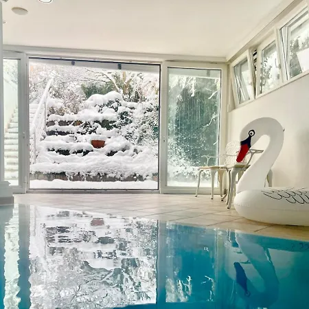 Villa Wellness 4 Rent Near Basel, Freiburg & Colmar, Indoor Pool, Sauna, Garden & Thermal Access